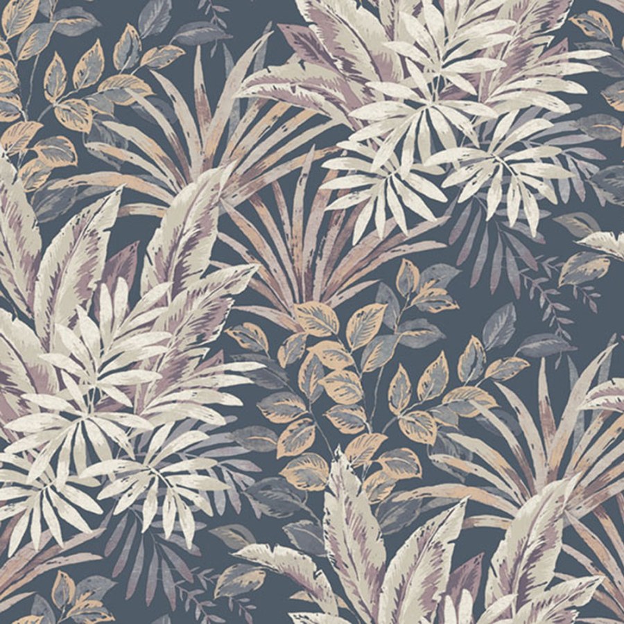 Vliesová tapeta na zeď, modrá, listy, TJ3212, Finest Selection, Vavex - Vliesové tapety