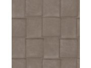 Hnědá vliesová 3D tapeta na zeď, imitace kůže 221110, Rivièra Maison 3, BN Walls