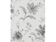 Vliesová tapeta na zeď, šedo-černá, květiny, 32456, Shades, Marburg
