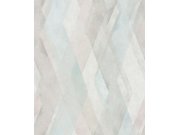 Geometrická vliesová tapeta na zeď, béžovo-růžovo-tyrkysová, 32451, Shades, Marburg