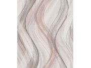Vliesová tapeta na zeď, šedo-růžová, vlny, 32443, Shades, Marburg