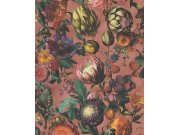 Vliesová tapeta na zeď, červená, květiny, plody, motýli, 351233, Magnifique, Eijffinger