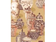 Vliesová tapeta na zeď, 351213, okrová, nádoby, Magnifique, Eijffinger