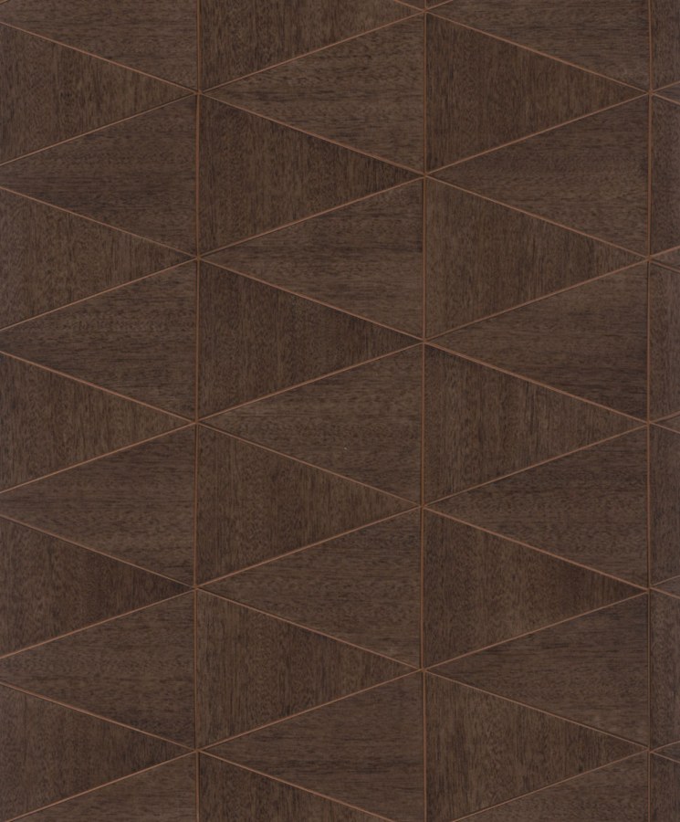 Geometrická vliesová tapeta na zeď, hnědá, dřevo, 33361, Travertino, Marburg