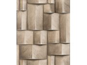 Grafická vliesová tapeta na zeď, hnědá, 3D efekt, 35388, Timber, Marburg