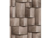 Grafická vliesová tapeta na zeď, hnědá, 3D efekt, 35375, Timber, Marburg