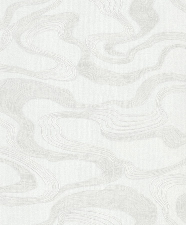 Vliesová tapeta na zeď, bílá, látková textura, vlnky, 34534, Kumano, Marburg - Vliesové tapety