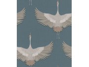 Vliesová tapeta na zeď, modrá, ptáci, 34531, Kumano, Marburg