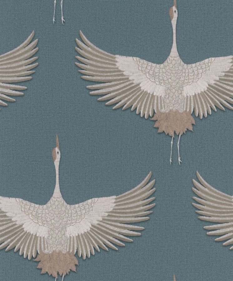 Vliesová tapeta na zeď, modrá, ptáci, 34531, Kumano, Marburg - Vliesové tapety