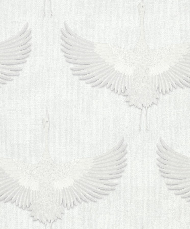 Vliesová tapeta na zeď, bílá, ptáci, 34528, Kumano, Marburg - Vliesové tapety