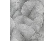 Vliesová tapeta na zeď, šedo-černá, listy, 34508, Kumano, Marburg