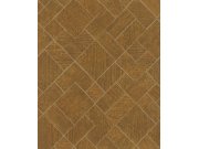 Vliesová tapeta na zeď, hnědo-zlatá, geometrický vzor, 35513, Ritus, Marburg