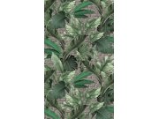 Vliesová obrazová tapeta na zeď, listy, cihly, 34196, Loft Superior, Marburg