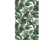 Vliesová obrazová tapeta na zeď, listy, cihly, 34194, Loft Superior, Marburg