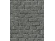 Vliesová tapeta na zeď, šedo-černá, cihly, cihlová zeď, 34170, Loft Superior, Marburg