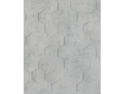 Geometrická vliesová tapeta na zeď, šedá, hexagony, 34160, Loft Superior, Marburg