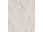 Geometrická vliesová tapeta na zeď, krémová, hexagony, 34158, Loft Superior, Marburg