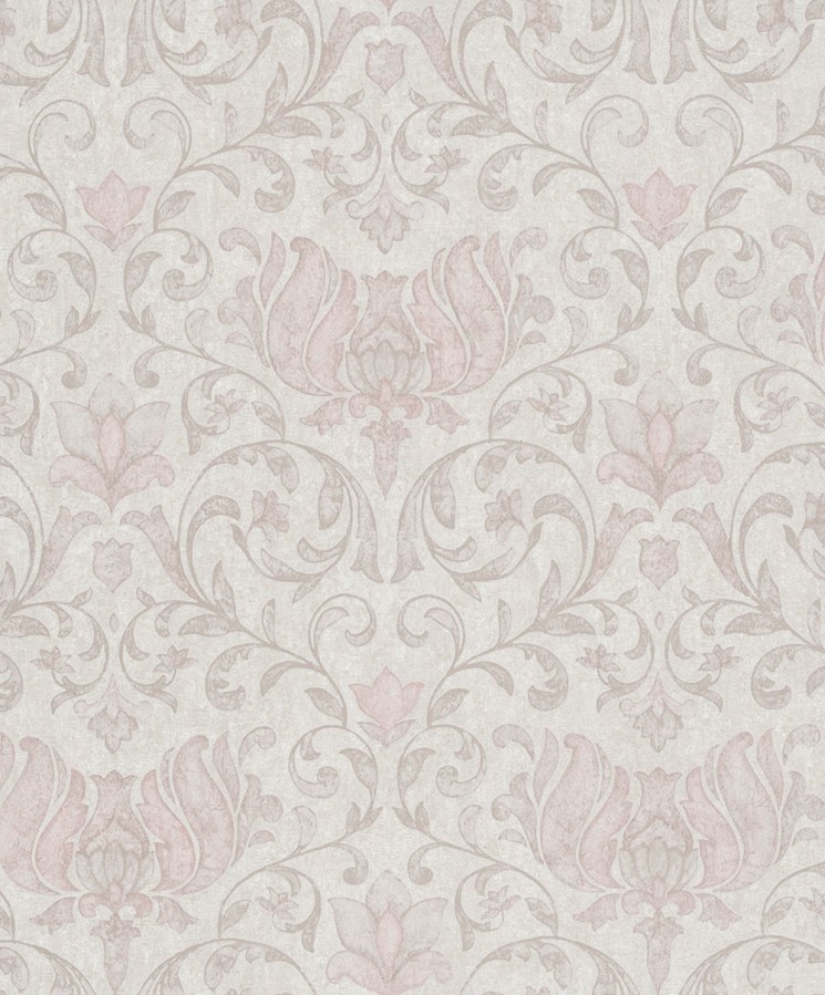 Vliesová tapeta na zeď, šedo-béžová, růžová, ornamenty, 35149, City Romance, Marburg - Vliesové tapety