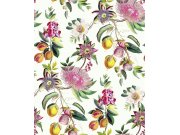 Vliesová tapeta na zeď, bílá, květiny, Mučenka, 127919, Arboretum, Graham Brown Premium