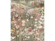Vliesová tapeta na zeď, zeleno-béžová, rozkvetlá louka, 127928, Arboretum, Graham Brown Premium