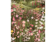 Vliesová tapeta na zeď, zeleno-růžová, rozkvetlá louka, 127929, Arboretum, Graham Brown Premium