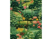 Vliesová tapeta na zeď, zelená, krajina, květiny, stromy, 127924, Arboretum, Graham Brown Premium