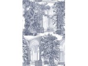 Tapety Yara Tapety dle materiálu Vliesové tapety - Vliesová tapeta na zeď, modrá, stromy, podloubí, 129093, Arboretum, Graham Brown Premium Vliesová tapeta na zeď, modrá, stromy, podloubí, 129093, Arboretum, Graham Brown Premium