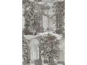 Vliesová tapeta na zeď, šedo-béžová, stromy, podloubí, 129091, Arboretum, Graham Brown Premium