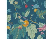 Vliesová tapeta na zeď, modrá, listy, plody, 130280, Concerto, Graham Brown Premium