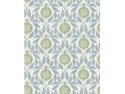 Tapety Yara Tapety dle materiálu Vliesové tapety - Vliesová tapeta na zeď, modro-zelená, listy, granátová jablka, 130285, Concerto, Graham Brown Premium Vliesová tapeta na zeď, modro-zelená, listy, granátová jablka, 130285, Concerto, Graham Brown Premium