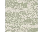 Vliesová tapeta na zeď, zeleno-béžová, krajina, 5830, Nordic Folk, Borastapeter