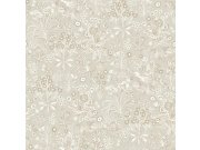 Vliesová tapeta na zeď, šedo-béžová, květiny, 5827, Nordic Folk, Borastapeter