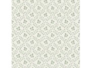 Vliesová tapeta na zeď, bílo-zelená, květiny, 5823, Nordic Folk, Borastapeter