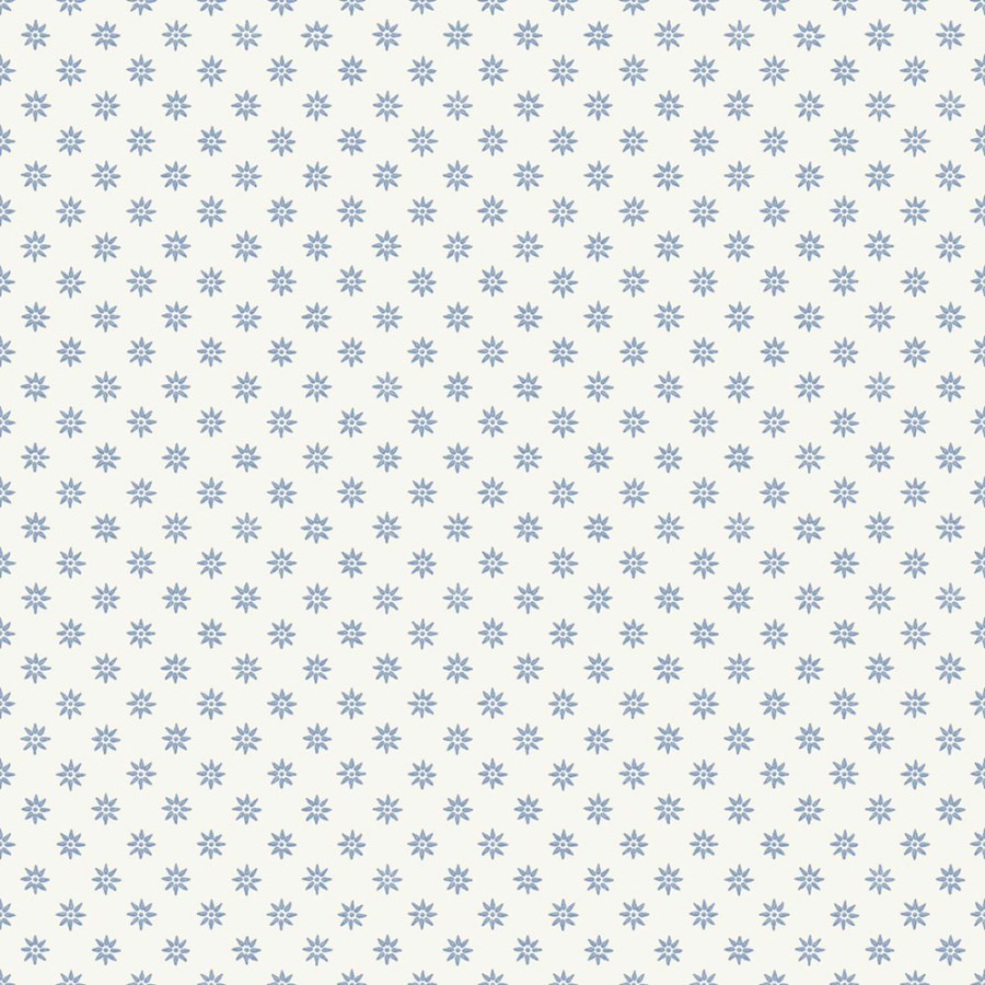 Vliesová tapeta na zeď, bílo-modrá, květiny, 5810, Nordic Folk, Borastapeter - Vliesové tapety