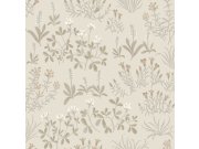 Vliesová tapeta na zeď, šedo-béžová, květiny, 5805, Nordic Folk, Borastapeter