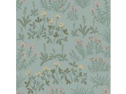 Tapety Yara Tapety dle materiálu Vliesové tapety - Vliesová tapeta na zeď, modrá, květiny, 5802, Nordic Folk, Borastapeter Vliesová tapeta na zeď, modrá, květiny, 5802, Nordic Folk, Borastapeter