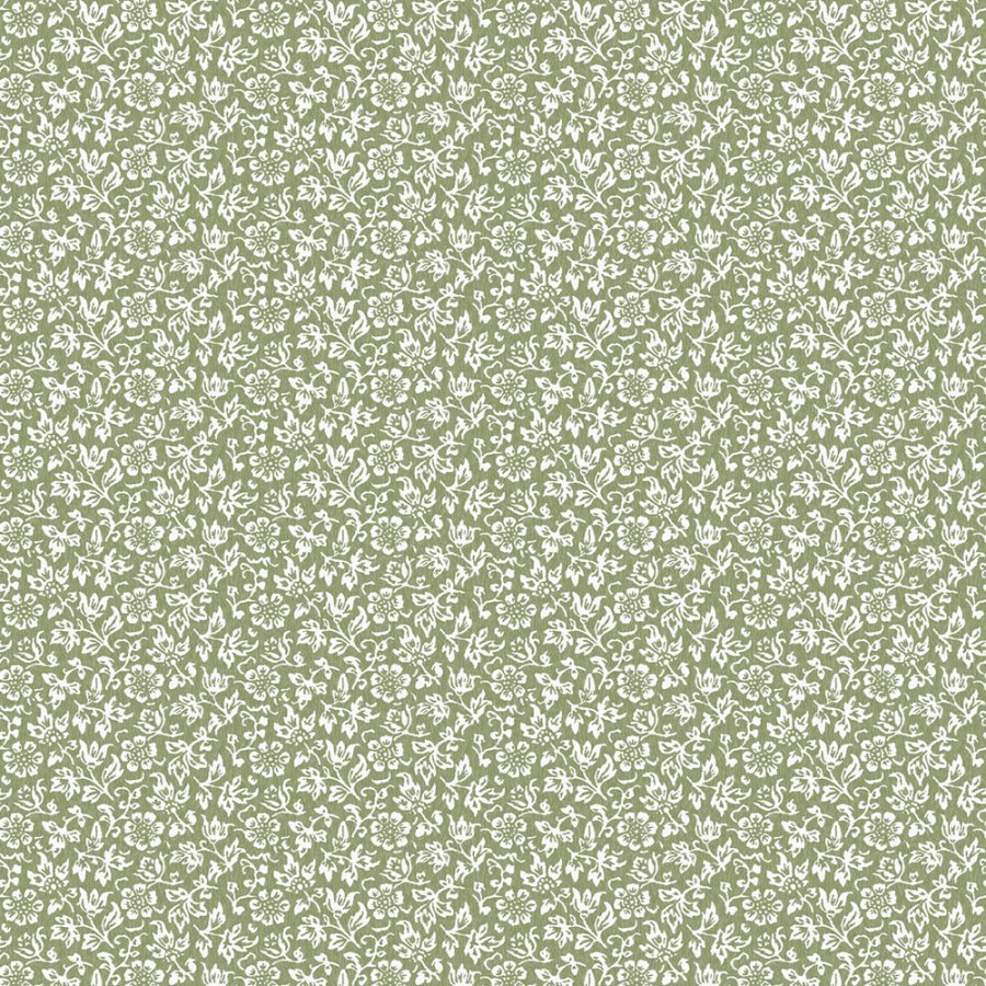 Vliesová květinová tapeta na zeď, zeleno-bílá, 121077, Laura Ashley 3, Laura Ashley Signature - Vliesové tapety
