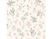 Vliesová tapeta na zeď, bílá, luční květiny, 118480, Laura Ashley 3, Laura Ashley Signature