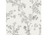 Vliesová tapeta na zeď, šedá, větvičky zlatého deště, 113349, Laura Ashley Signature