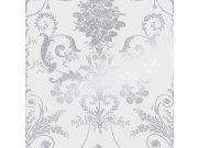 Zámecká vliesová tapeta na zeď, bílo-stříbrná, 113379, Laura Ashley Signature