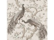 Vliesová tapeta na zeď. krémová, pávi, květiny, 113399, Laura Ashley Signature