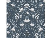 Vliesová tapeta na zeď, modrá, květiny, 113404, Laura Ashley Signature