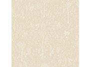 Tapety Yara Tapety dle materiálu Vliesové tapety - Vliesová tapeta na zeď, béžová, zvířátka v lese, LD3419, Little Dreamers, Grandeco Vliesová tapeta na zeď, béžová, zvířátka v lese, LD3419, Little Dreamers, Grandeco