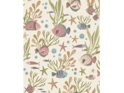 Dětská vliesová tapeta na zeď, béžová, podmořský svět, LD3318, Little Dreamers, Grandeco