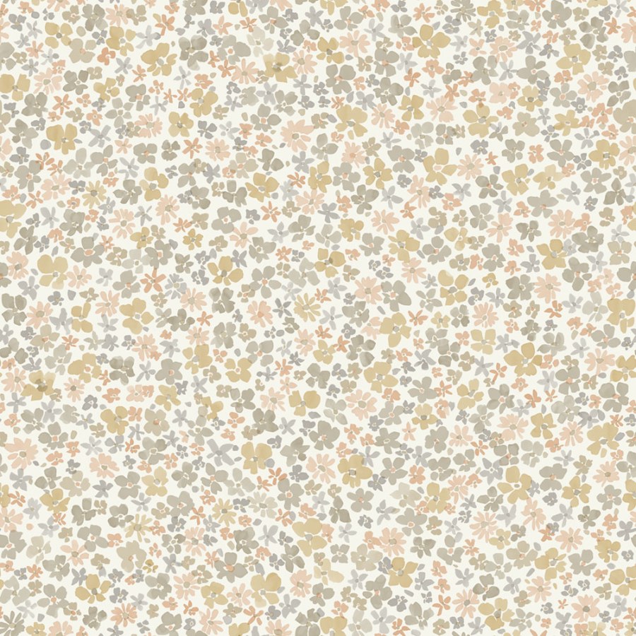 Vliesová tapeta na zeď, okrová, květiny, LD3020, Little Dreamers, Grandeco - Vliesové tapety