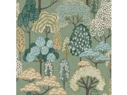 Dětská vliesová tapeta na zeď, zelená, stromy, LD2113, Little Dreamers, Grandeco