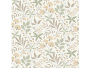 Vliesová tapeta na zeď, béžovo-zelená, květiny, listy, 38752, Borosan Hem, Borastapeter