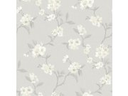 Vliesová tapeta na zeď, šedá, rozkvetlé větvičky, 38751, Borosan Hem, Borastapeter Tapety Yara - Borastapeter