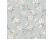 Vliesová tapeta na zeď, modrá, rozkvetlé větvičky, 38750, Borosan Hem, Borastapeter Tapety Yara - Borastapeter