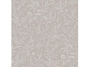 Vliesová tapeta na zeď, šedo-hnědá, květiny, trávy, 38738, Borosan Hem, Borastapeter